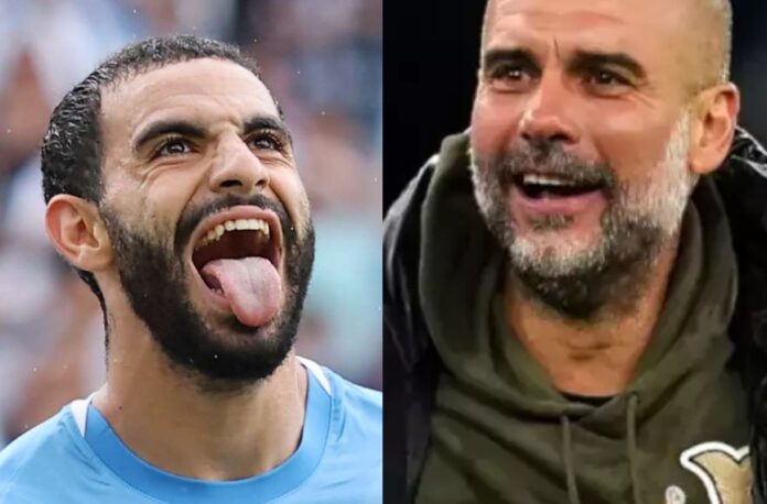 Rayan Aït-Nouri and Pep Guardiola