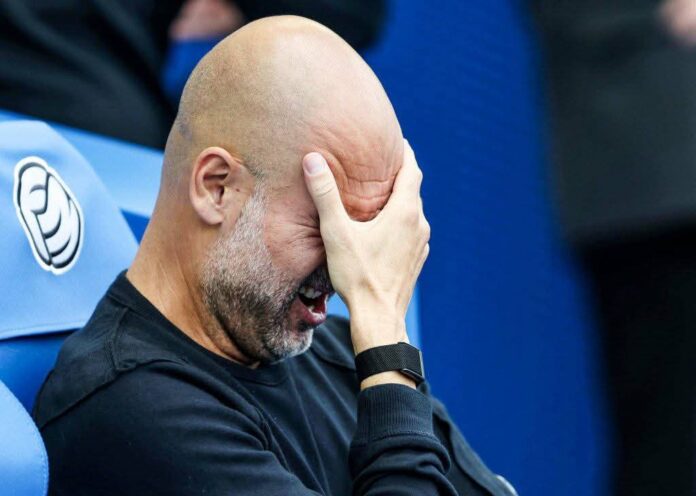 Brighton 2-1 Man City: Pep Guardiola's touchline reaction