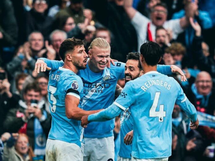 Erling Haaland and Phil Foden on target against Man United