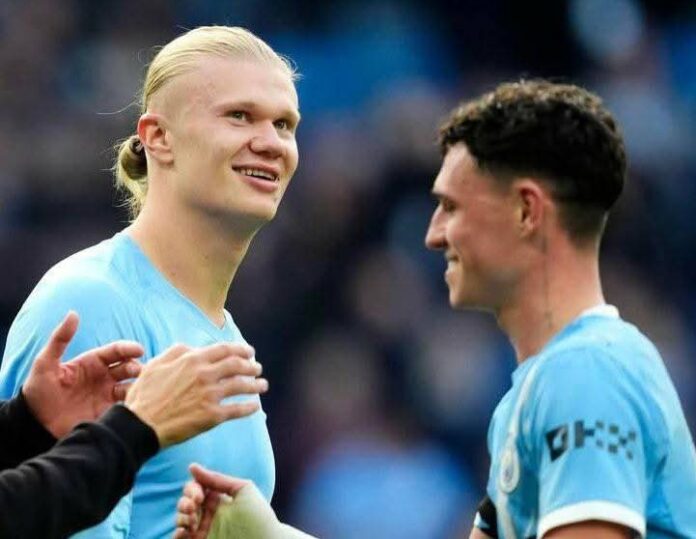 Erling Haaland and Phil Foden