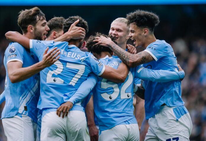 Manchester City defeated Burnley 5-1