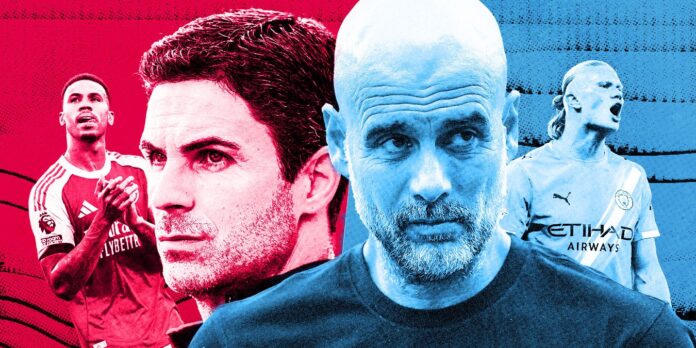 Man City vs Arsenal in the Premier League