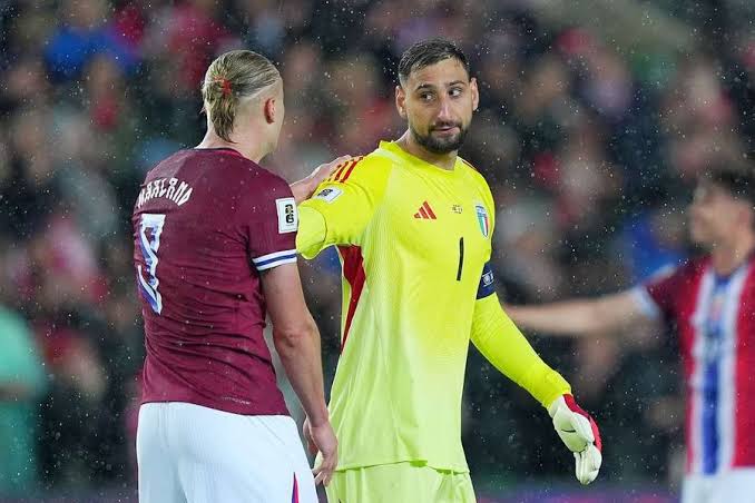 Erling Haaland and Donnarumma