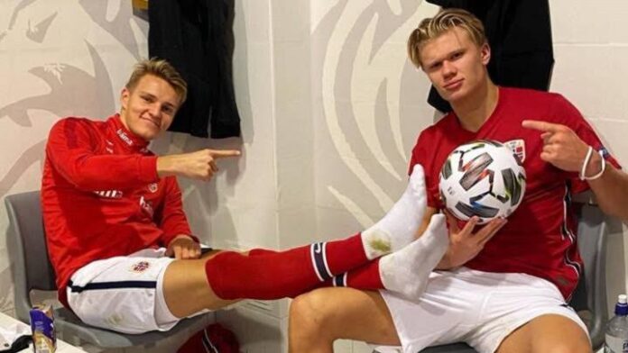 Martin Odegaard and Erling Haaland