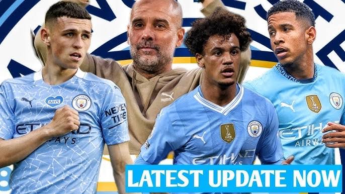 Phil Foden, Bobb, Savinho and Pep Guardiola