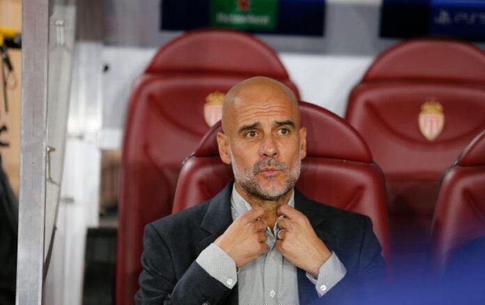 Pep Guardiola against Monaco
