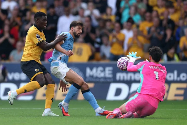 James Trafford against Wolverhampton James Trafford against Wolverhampton