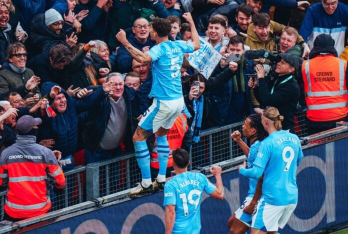 John Stones celebration