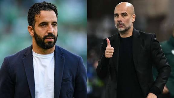 Ruben Amorim and Pep Guardiola