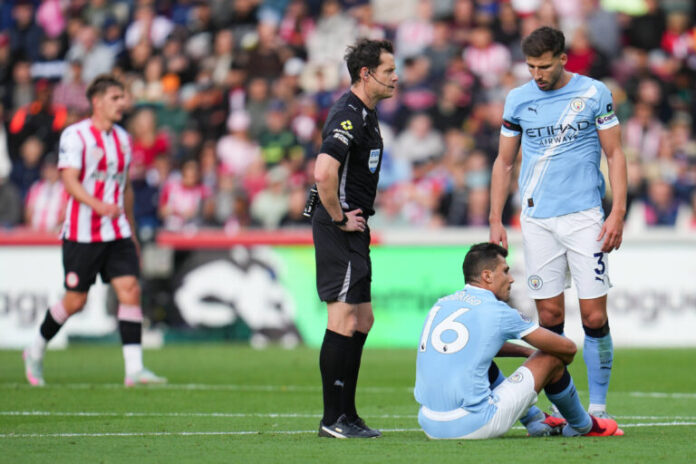 Rodri sustained injury in Man City vs Brentford match