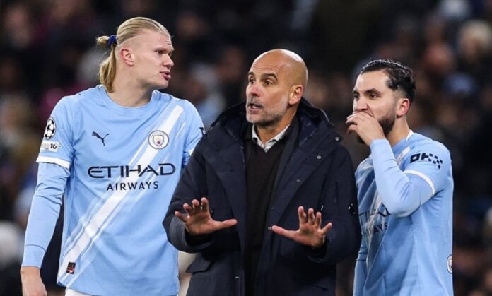 Haaland, Pep Guardiola and Cherki