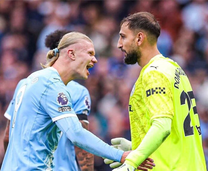 Erling Haaland and Gianluigi Donnarumma
