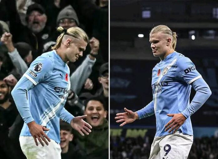 Erling Haaland's robot celebration