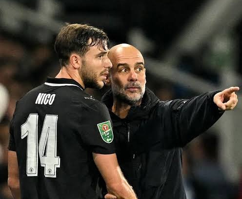 Nico Gonzalez and Pep Guardiola