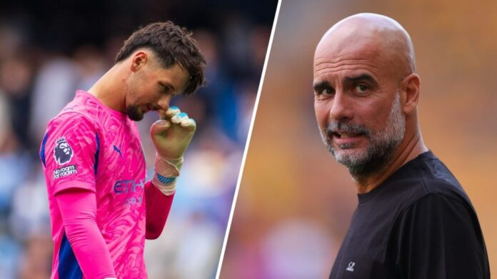 James Trafford and Pep Guardiola