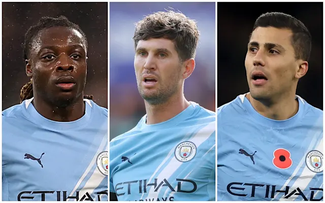 Jeremy Doku, John Stones and Rodri