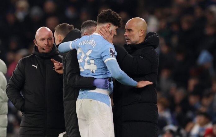 Josko Gvardiol and Pep Guardiola