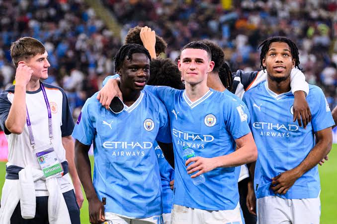 Mahamadou Susoho and Phil Foden