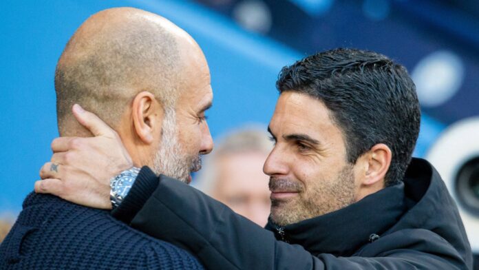 Pep Guardiola and Arteta