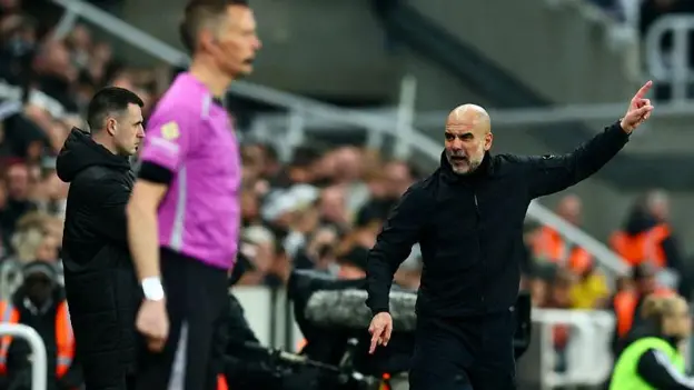 Guardiola explodes after shock touchline ban during a dramatic incident against Newcastle