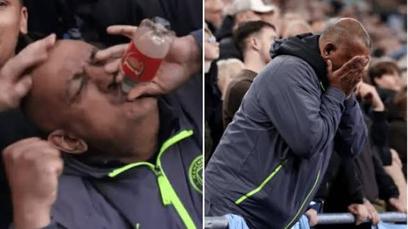 Everton mock Man City supporter in a viral post after a 'crazy' 3-3 draw