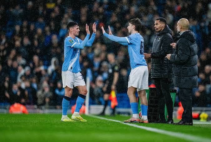 Charlie Gray debut for Manchester City