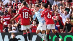 Phil Foden against Manchester United