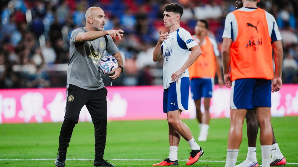 Maresca and Foden in training